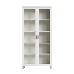 Monaco 2-ovinen leveä vitriini NRO 16 + 2 x 17 Valkoinen