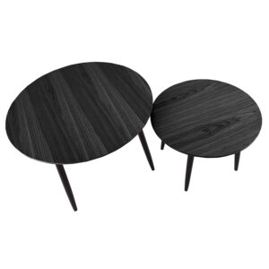 1960 Pyöreä sohvapöytä, musta