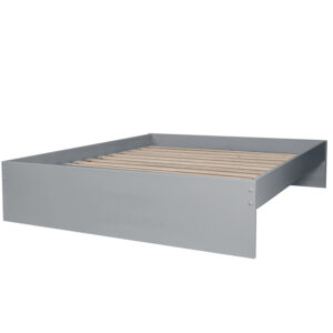 Box sänky avonaisilla laidoilla. Harmaa