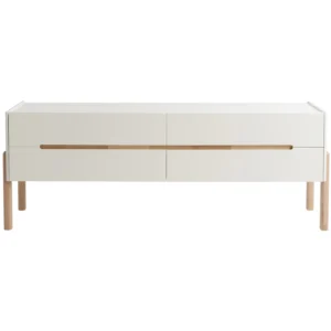 Tyylikäs ja moderni Kiteen Lennu-taso. Valkoinen