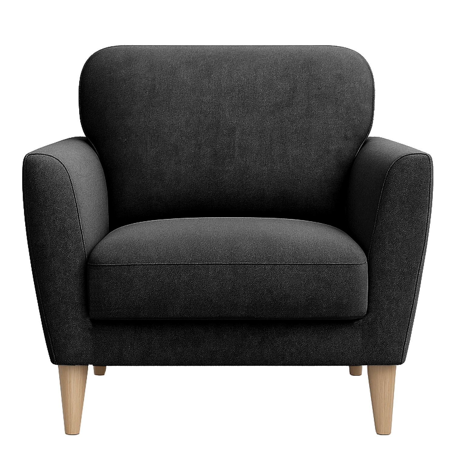 1-istuttava Sini-tuoli Sevilla kankaalla. Musta