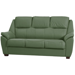 Vihreä semianiliininahka verhoiltu korkeaselkäinen Riviera 3-istuttava sohva
